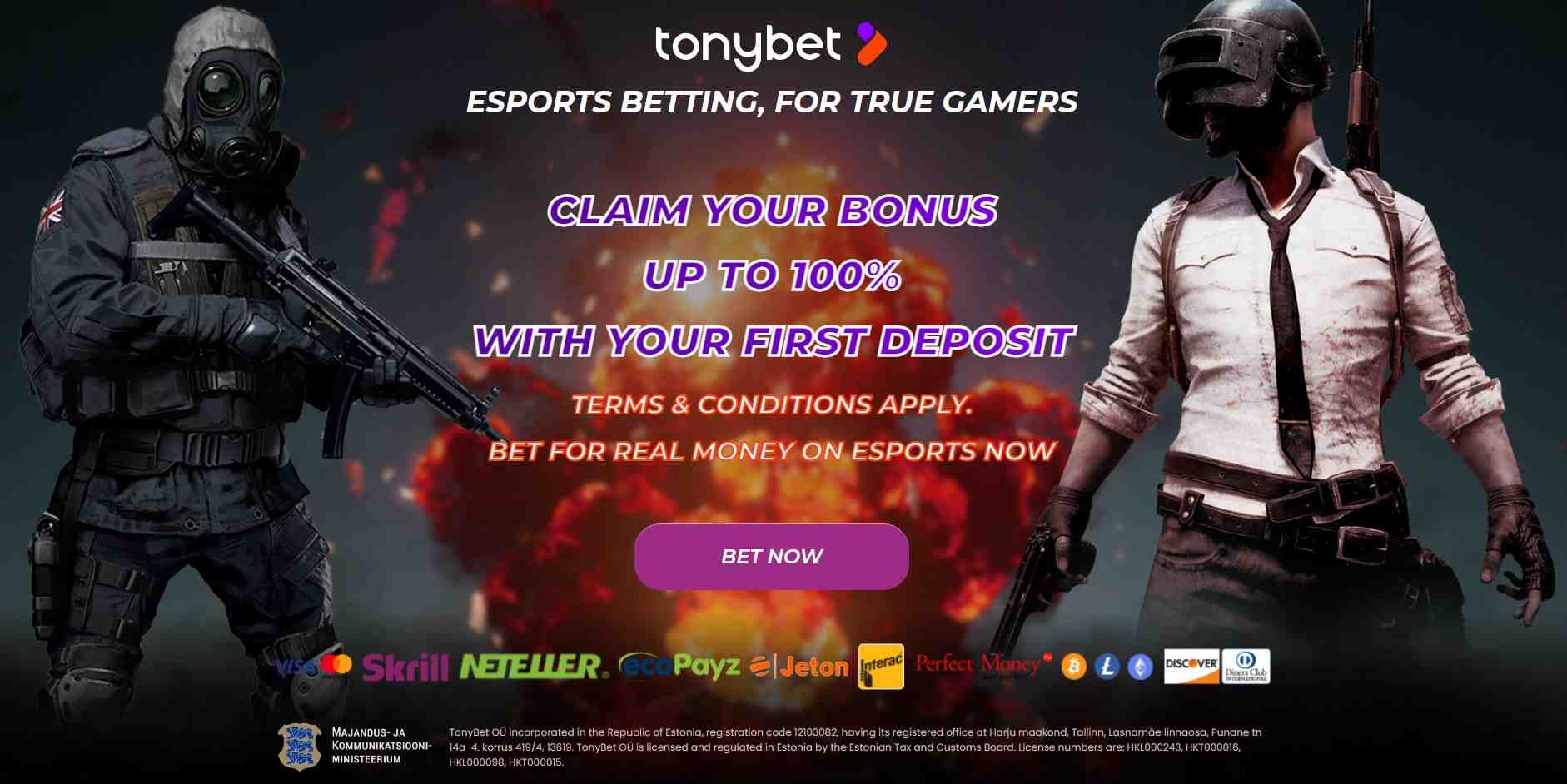 TonyBet Welcome Offer Screenshot