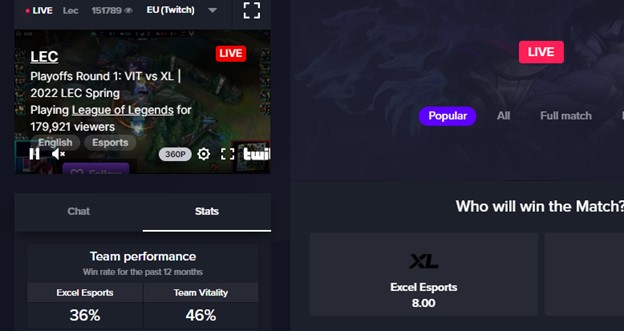 Luckbox Live Betting Screenshot