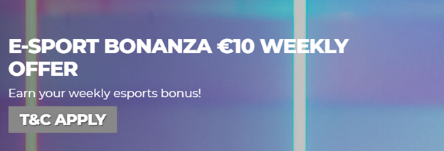 EnergyBet esport bonanza €10 weekly offer