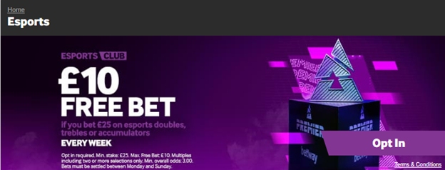 betway esports club free bet 