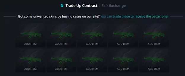 Hellcase Trade Up Contract Screenshot