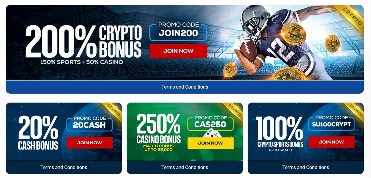 BetUS Crypto Bonuses Screenshot