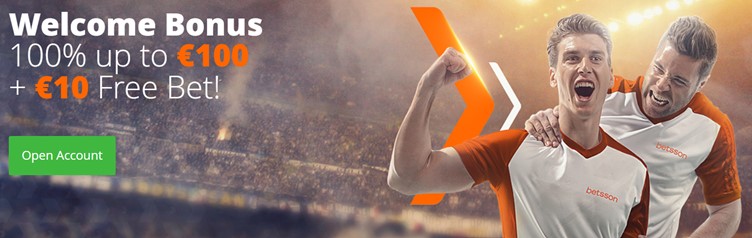 Betsson Free Bets Offer Screenshot