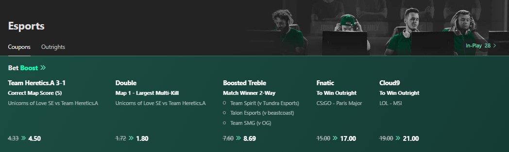 bet365 Bet Boosts Screenshot