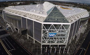 SAP center Luftaufnahme - Austragungsort IEM San Jose 2015