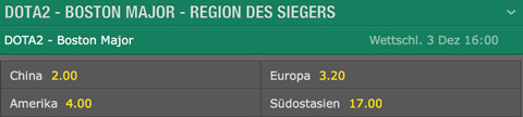 Boston Major Dota 2 Sieger Region Wettquoten von bet365