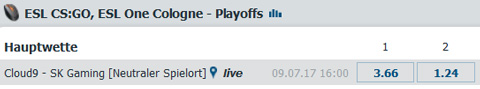 Finale Match Sieger Wettquoten CSGO ESL Cologne 2017 von Bet-at-home
