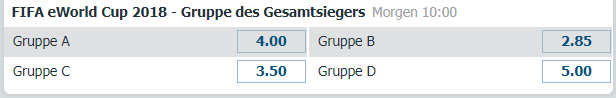 Gruppe des Siegers FIFA eWorld Cup 2018