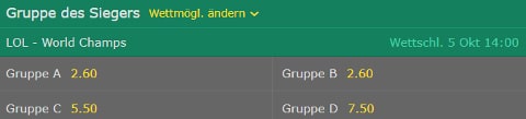 Gruppe des Siegers LoL WM 2017