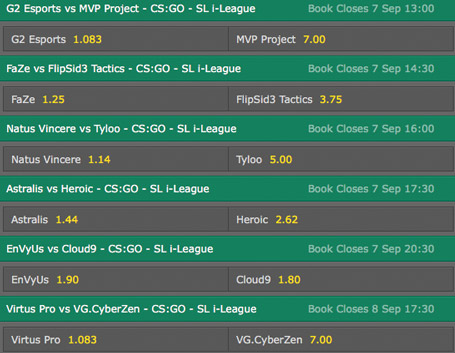 SL i league schedule and betting odds bet365