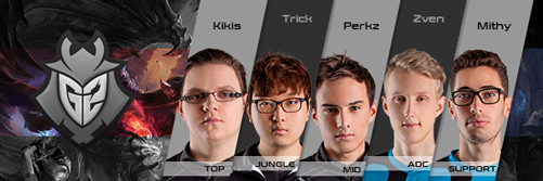 Team G2 Esports Kader LCS EU 2016 Summer Split alle Spieler