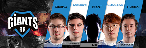 Team Giants Kader LCS EU 2016 Summer Split alle Spieler