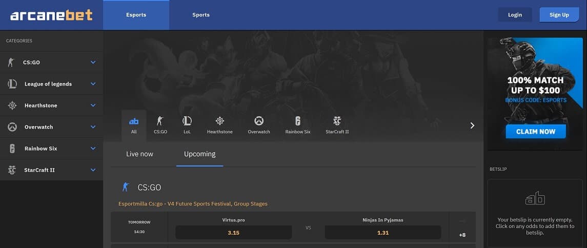 Arcanebet Website