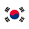 South Korea flag round icon