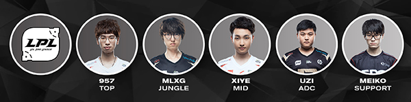 All-Star 2017 LPL Equipo Jugadores