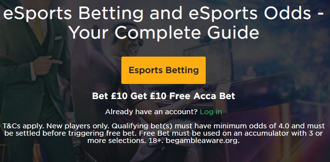 Mr Green esports betting odds