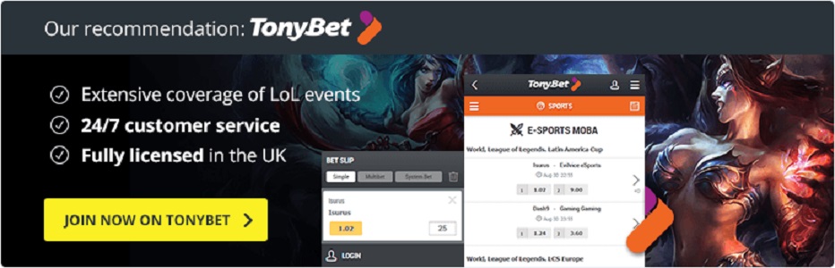 Tonybet esports betting